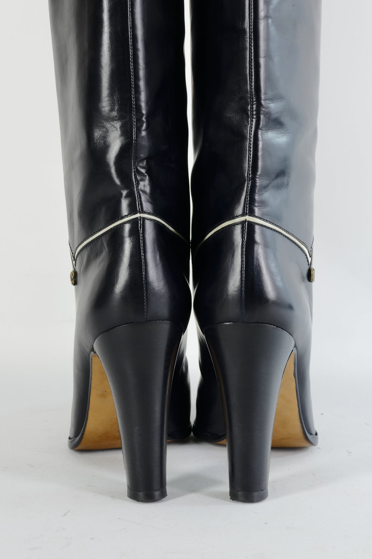 BUUTS Casadei Vintage-Stiefel Leder schwarz 224052-6