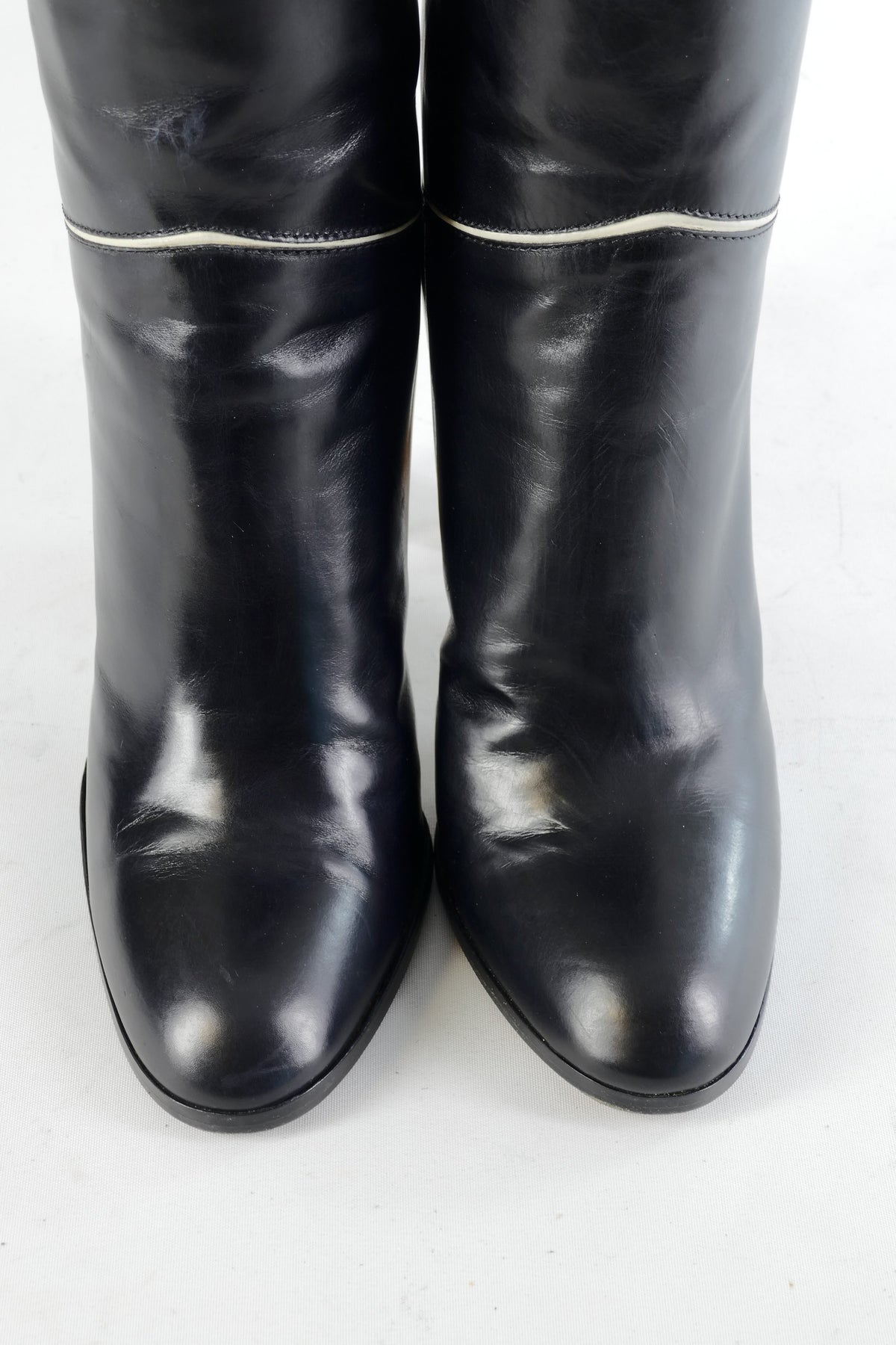 BUUTS Casadei Vintage-Stiefel Leder schwarz 224052-7
