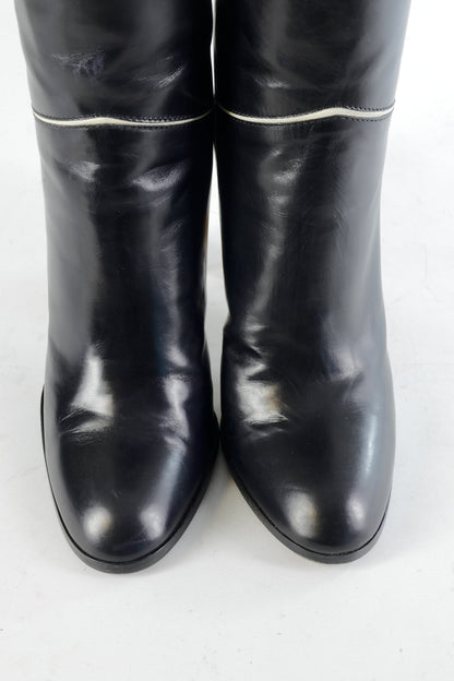 BUUTS Casadei Vintage-Stiefel Leder schwarz 224052-7