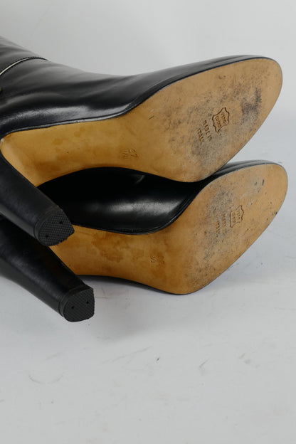 BUUTS Casadei Vintage-Stiefel Leder schwarz 224052-8