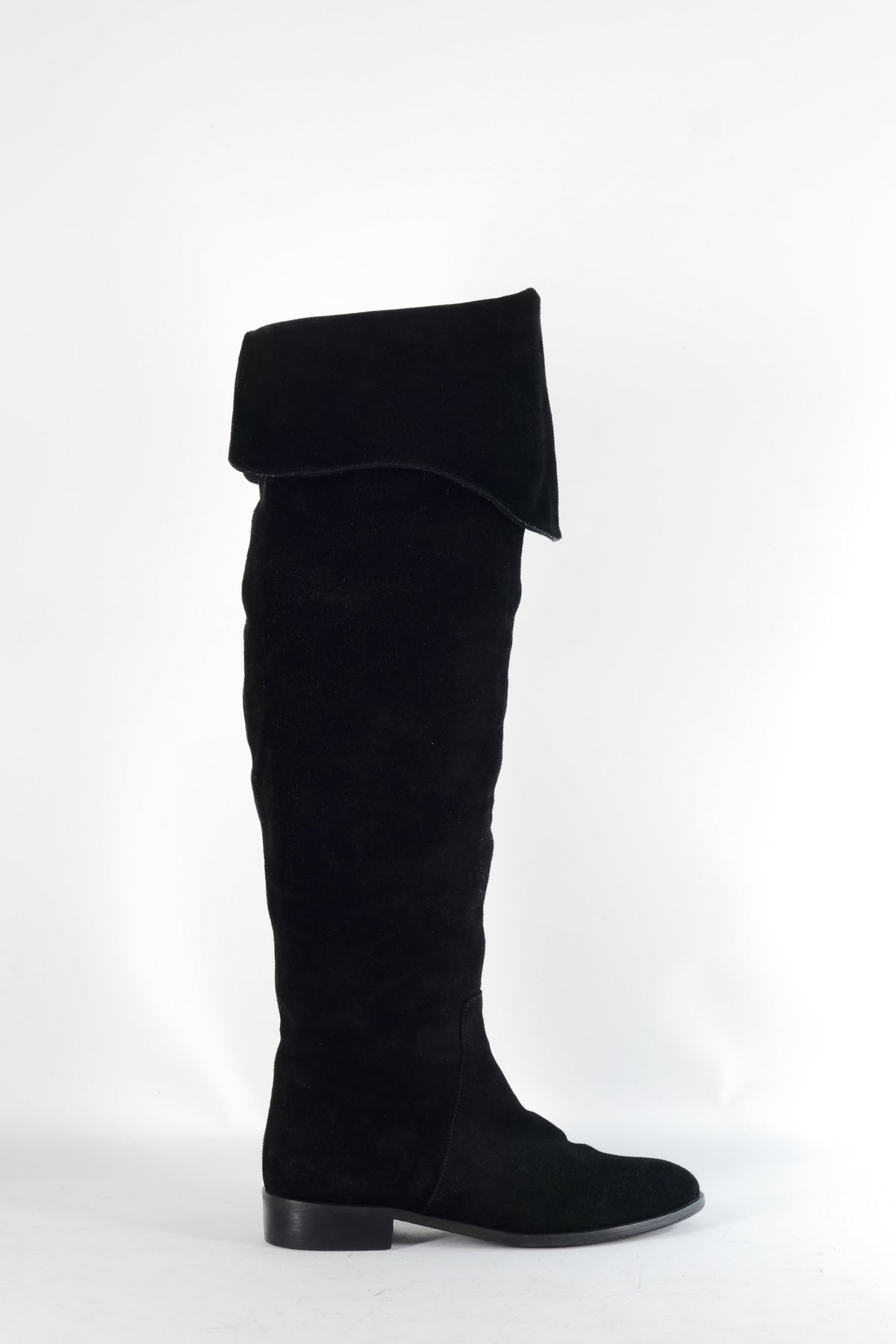 BUUTS Navyboot Overknees Wildleder schwarz 224055-10