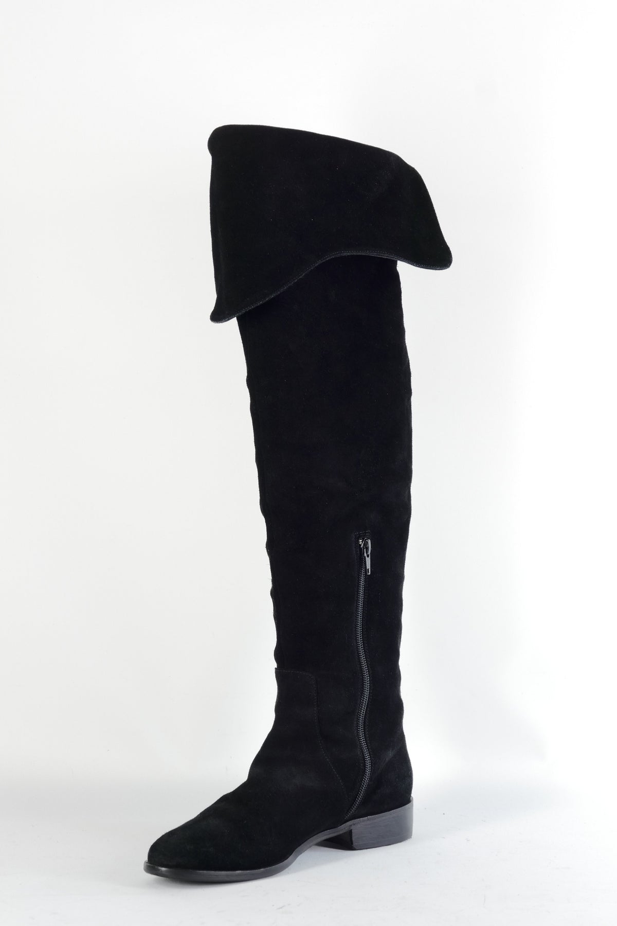 BUUTS Navyboot Overknees Wildleder schwarz 224055-11