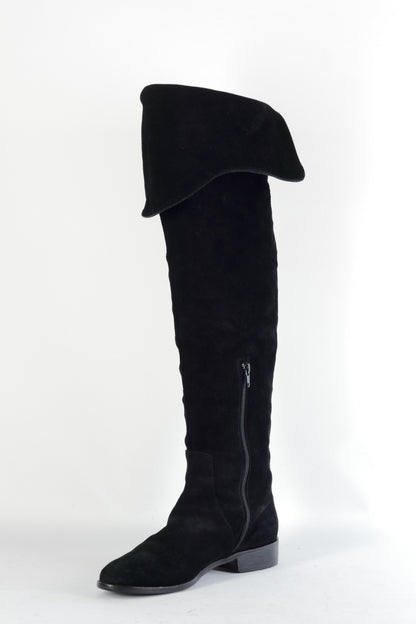 BUUTS Navyboot Overknees Wildleder schwarz 224055-11