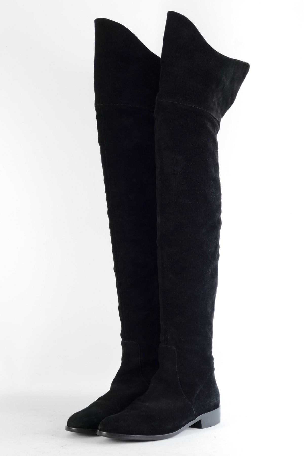 BUUTS Navyboot Overknees Wildleder schwarz 224055-2