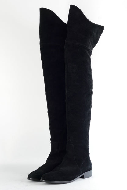BUUTS Navyboot Overknees Wildleder schwarz 224055-2