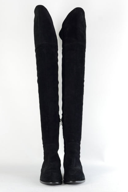 BUUTS Navyboot Overknees Wildleder schwarz 224055-4