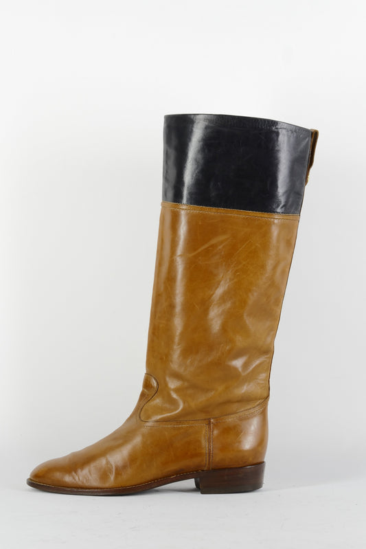 BUUTS Pollini Vintage-Stiefel Leder cognac 224057-1