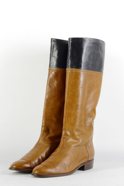 BUUTS Pollini Vintage-Stiefel Leder cognac 224057-2