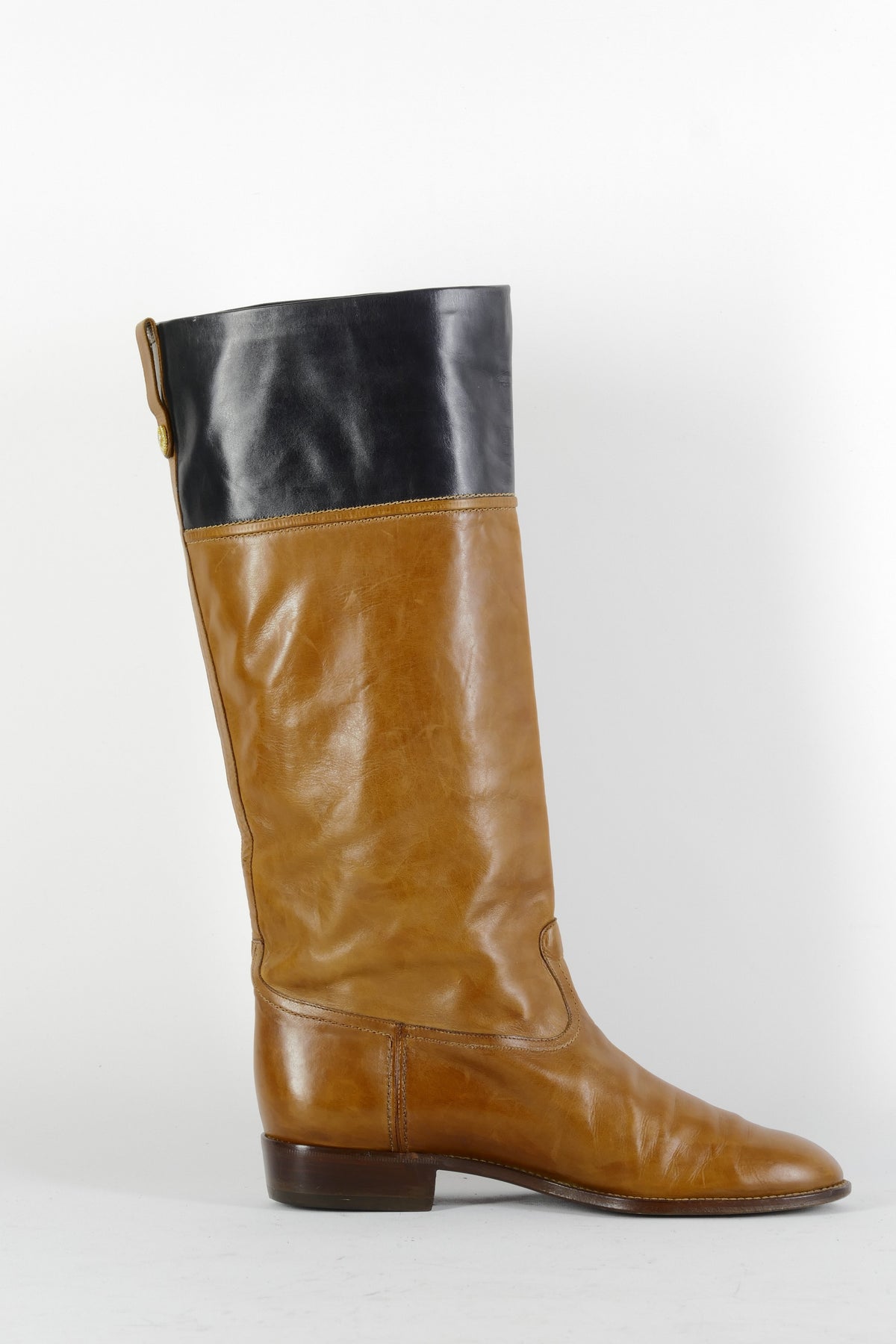 BUUTS Pollini Vintage-Stiefel Leder cognac 224057-3