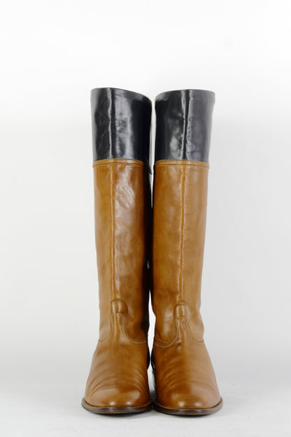 BUUTS Pollini Vintage-Stiefel Leder cognac 224057-4