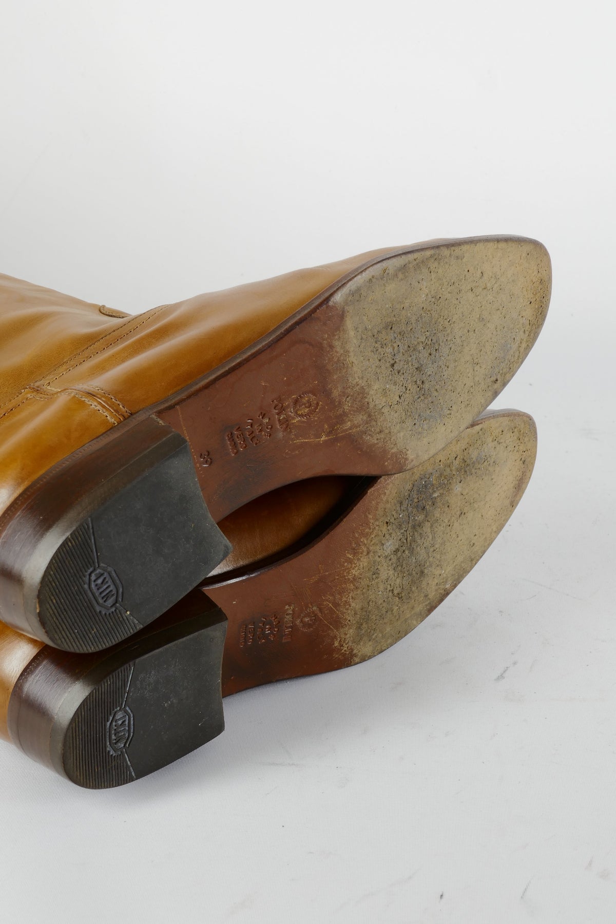 BUUTS Pollini Vintage-Stiefel Leder cognac 224057-8