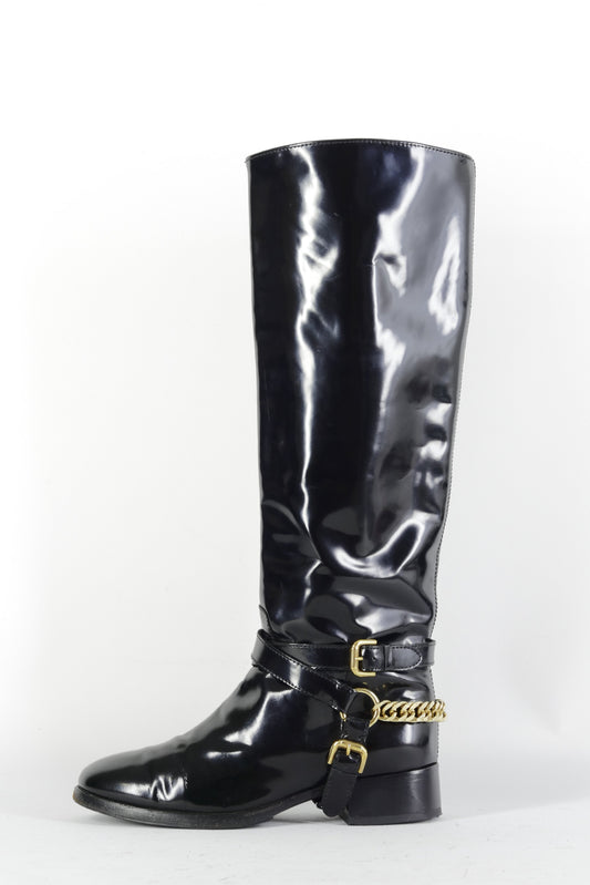 BUUTS Alexander McQueen Stiefel Leder schwarz 224061-1