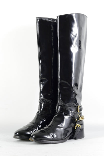 BUUTS Alexander McQueen Stiefel Leder schwarz 224061-2