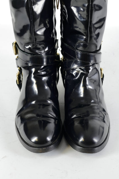 BUUTS Alexander McQueen Stiefel Leder schwarz 224061-7