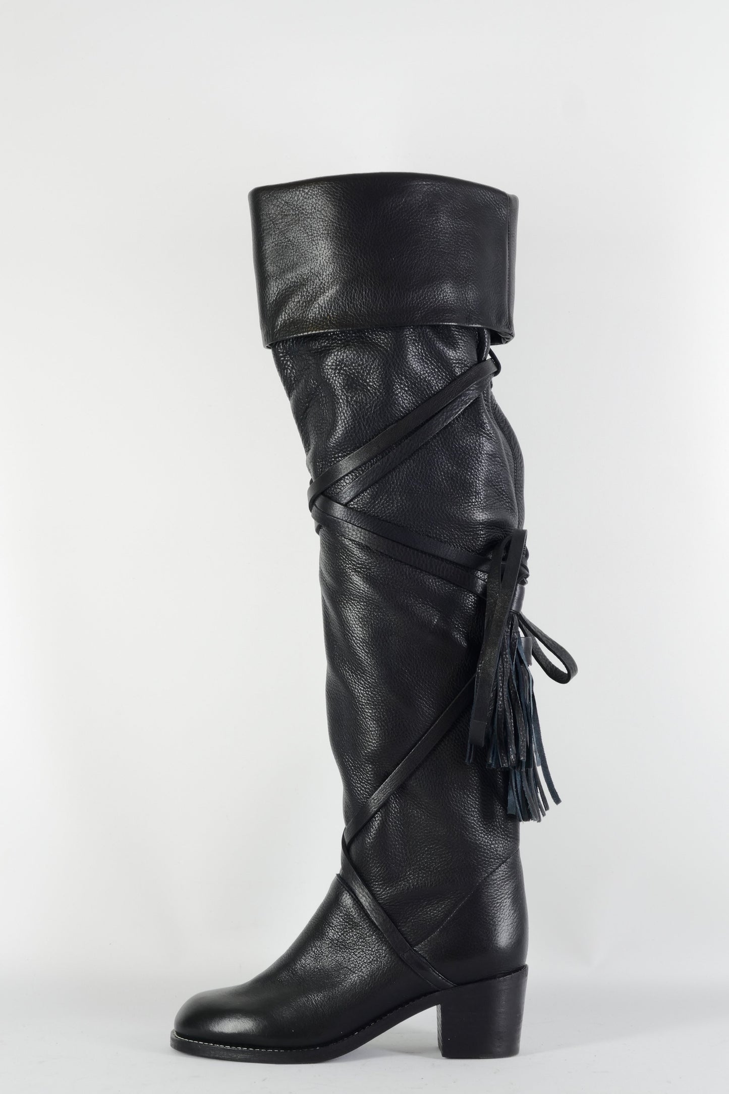 BUUTS See by Chloé Overknees Leder schwarz 224062-1