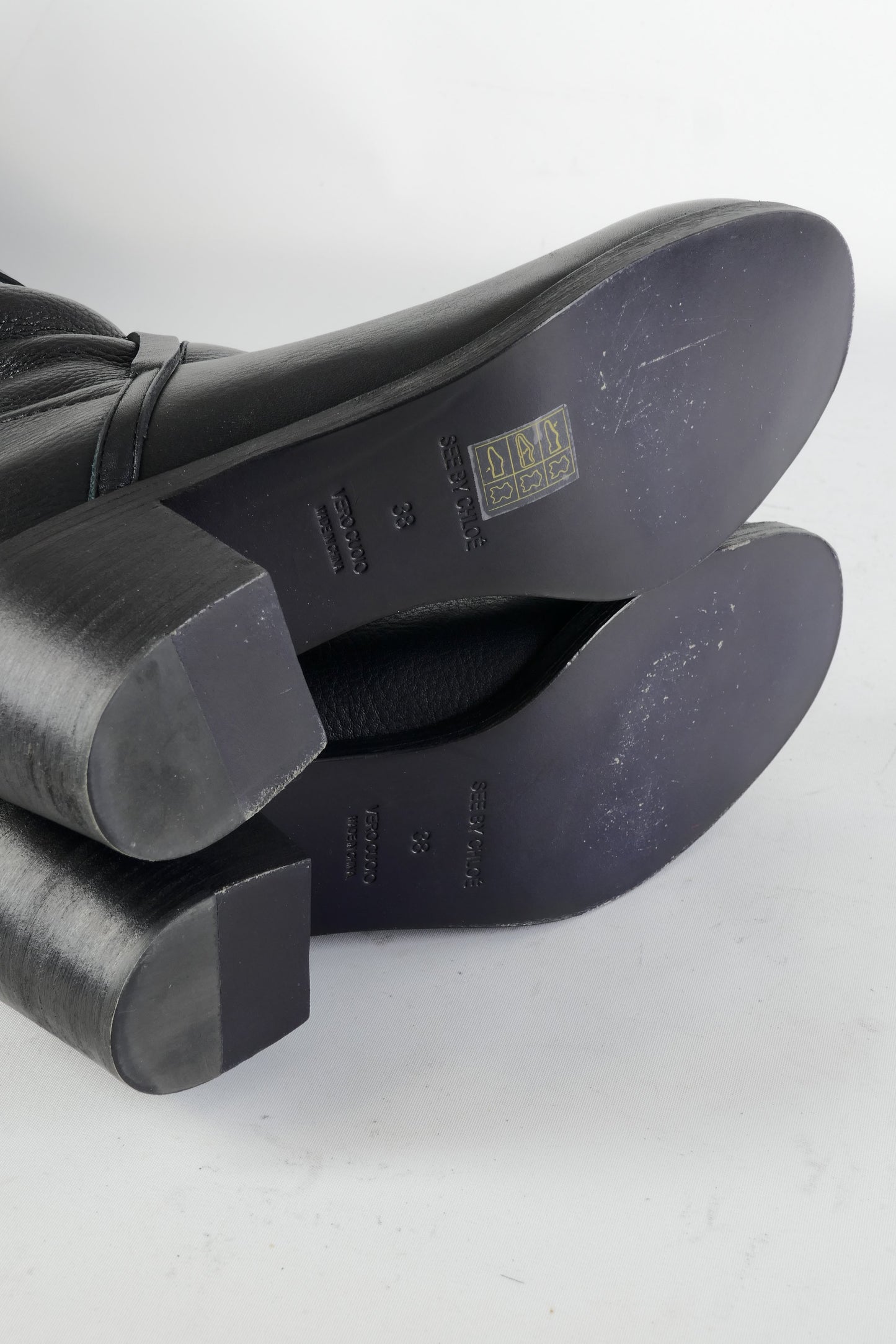 BUUTS See by Chloé Overknees Leder schwarz 224062-11