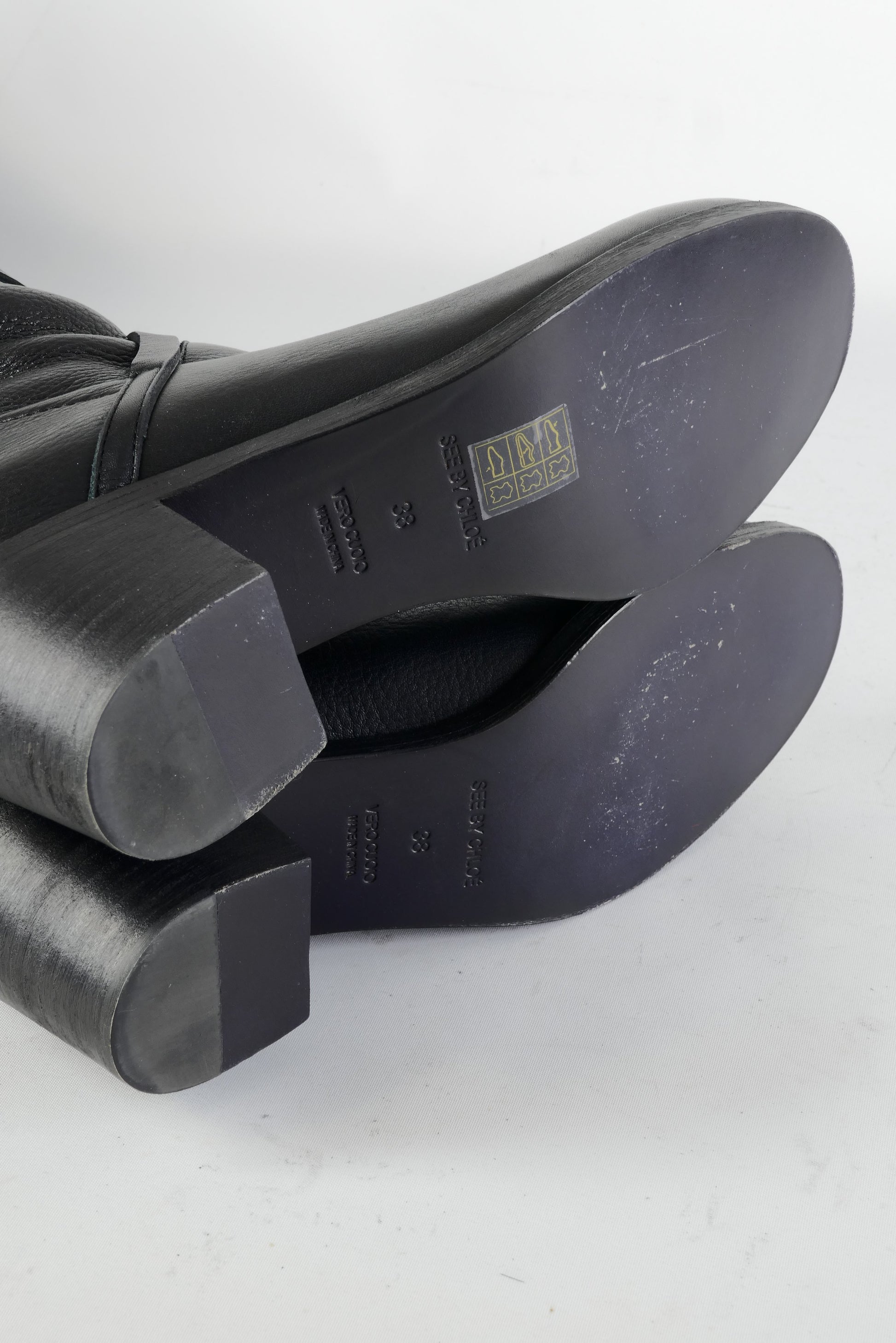BUUTS See by Chloé Overknees Leder schwarz 224062-11