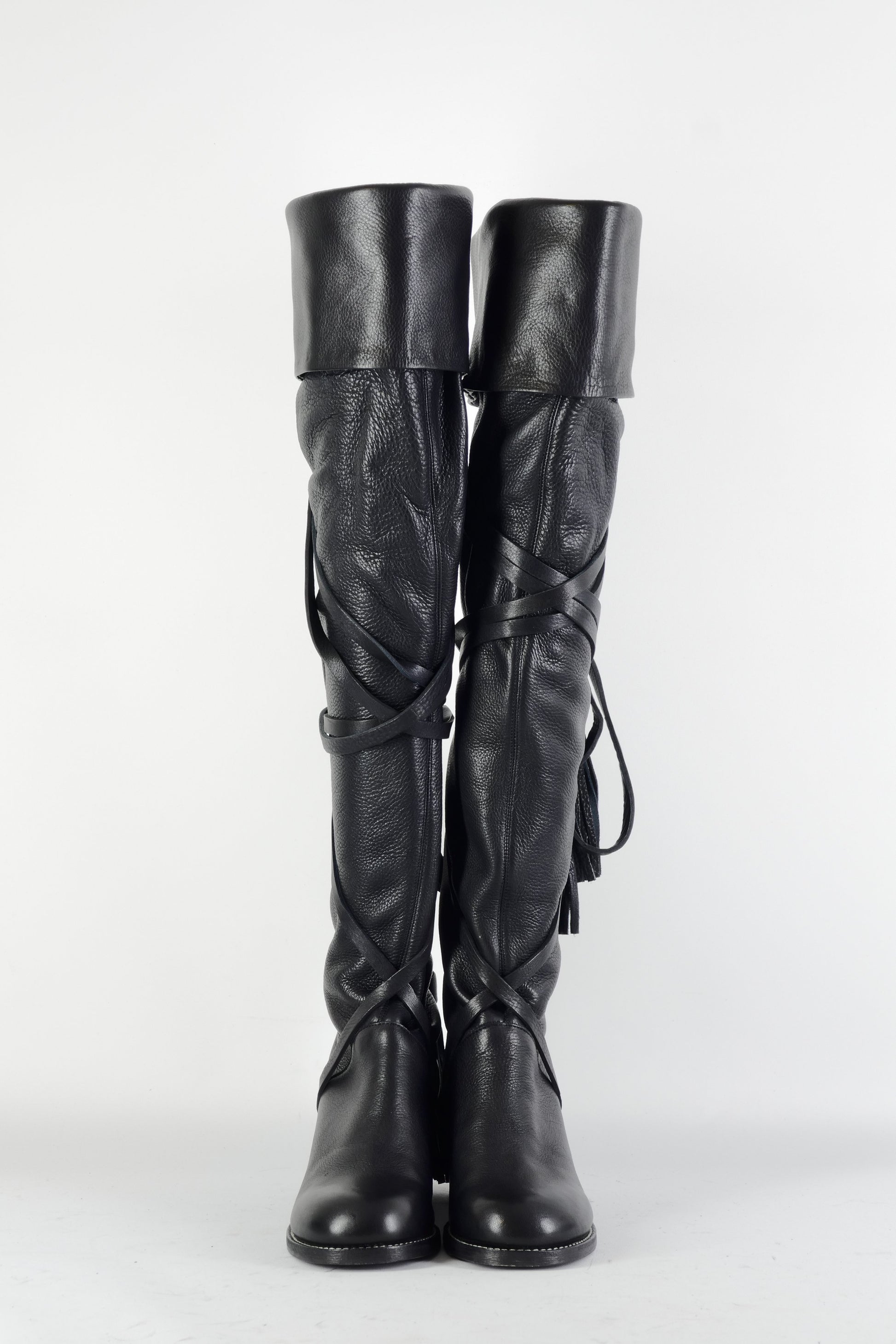 BUUTS See by Chloé Overknees Leder schwarz 224062-13