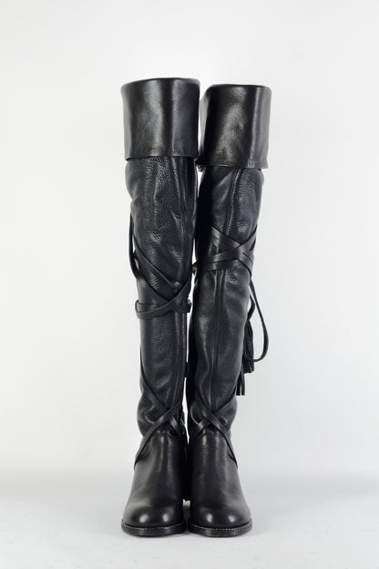 BUUTS See by Chloé Overknees Leder schwarz 224062-13