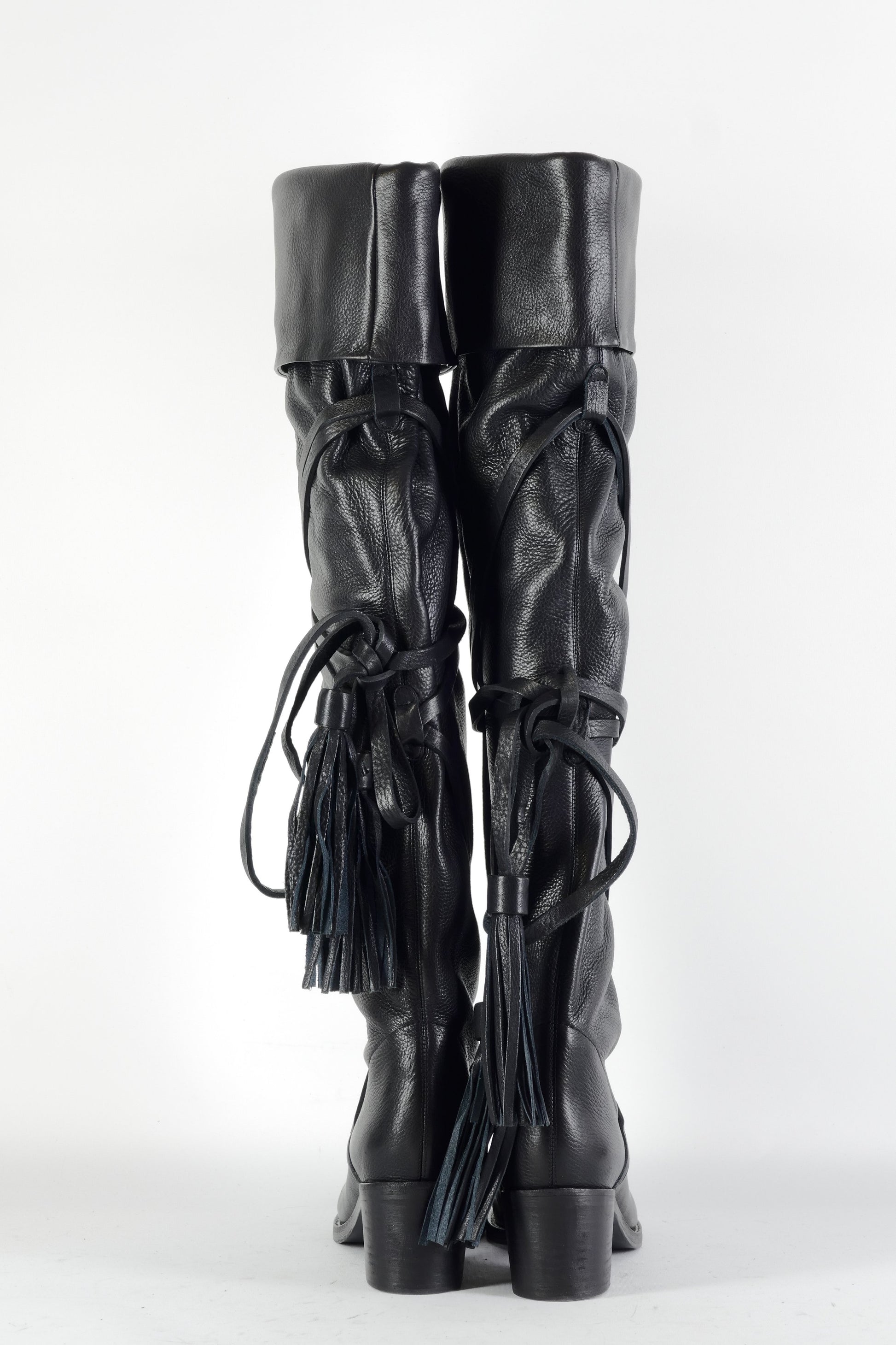 BUUTS See by Chloé Overknees Leder schwarz 224062-14