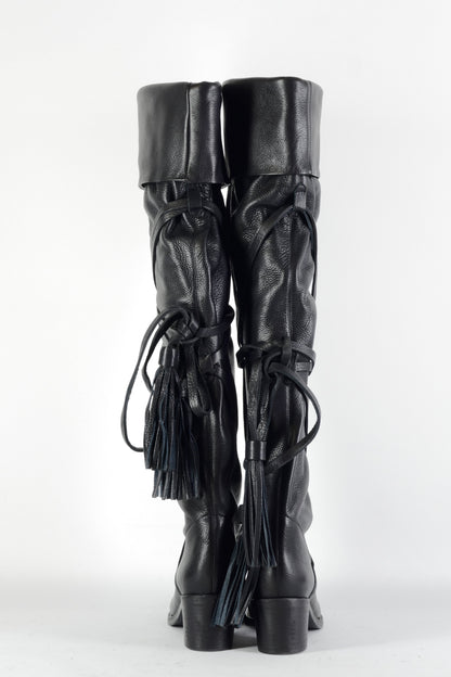 BUUTS See by Chloé Overknees Leder schwarz 224062-14