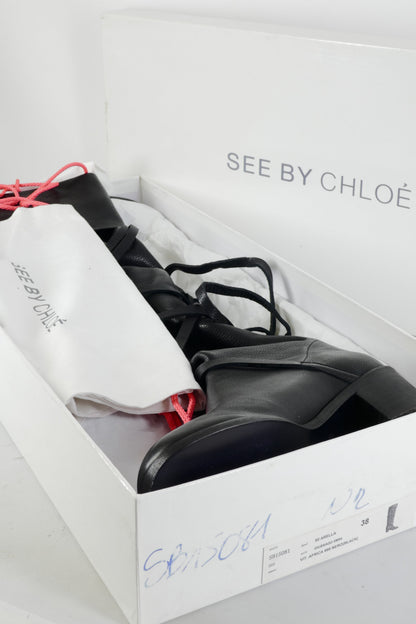 BUUTS See by Chloé Overknees Leder schwarz 224062-15