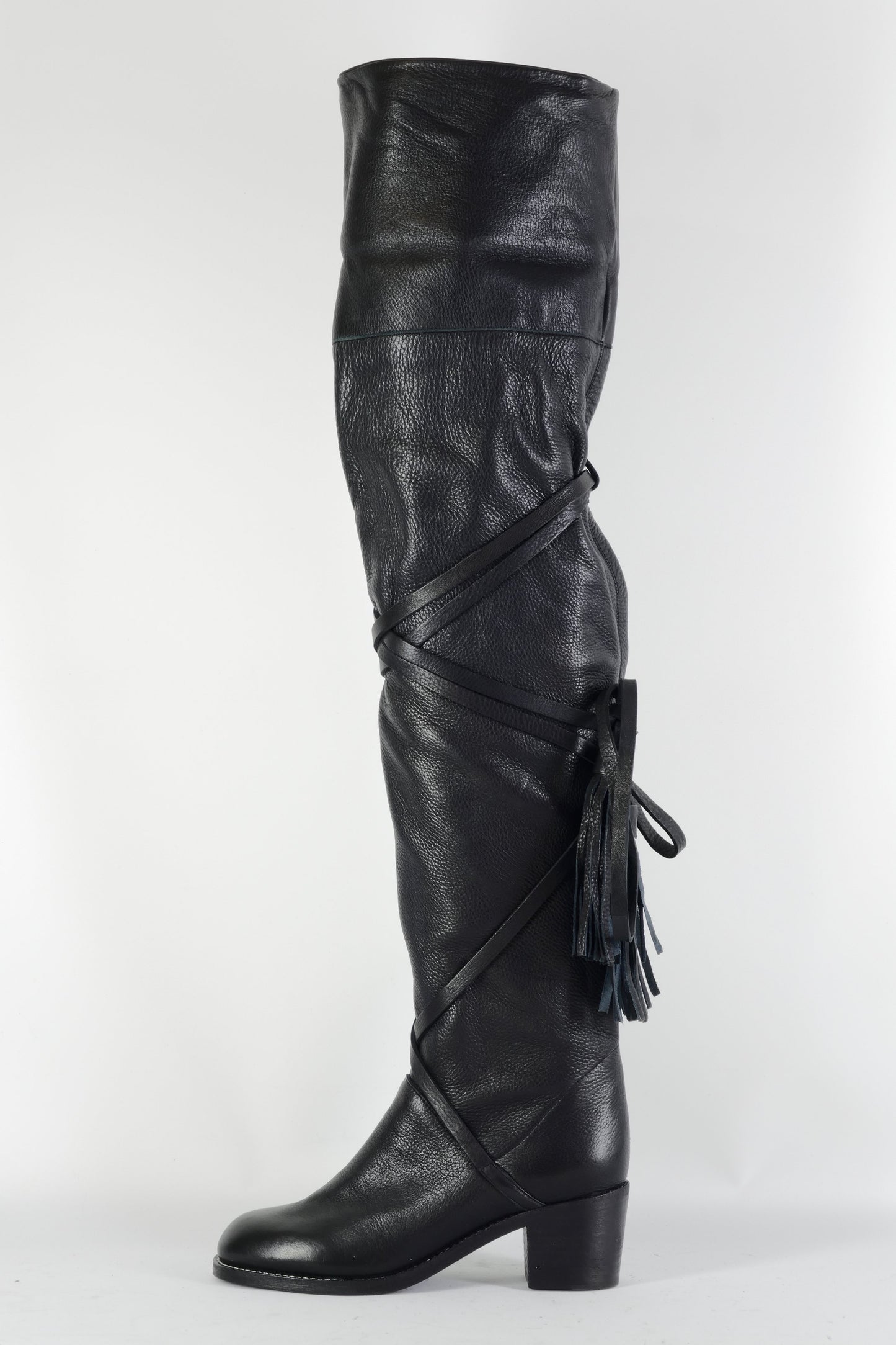BUUTS See by Chloé Overknees Leder schwarz 224062-3