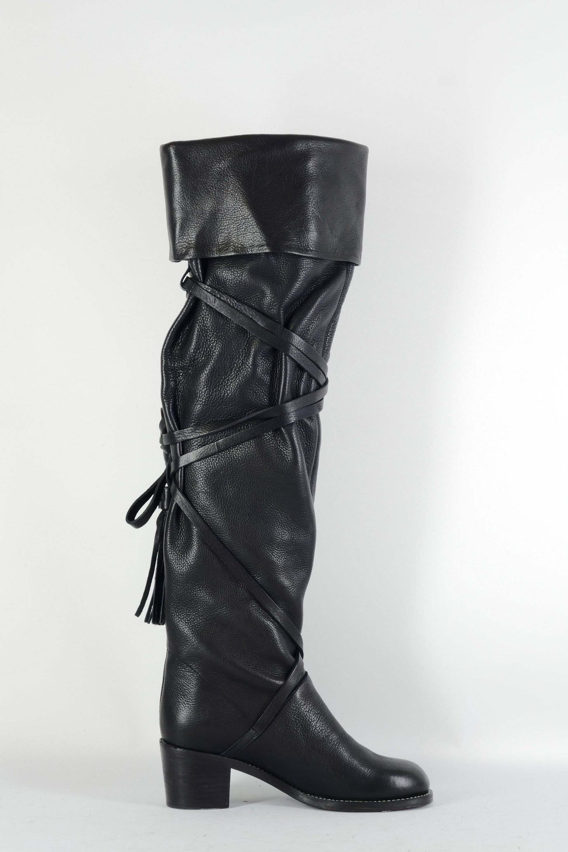 BUUTS See by Chloé Overknees Leder schwarz 224062-5