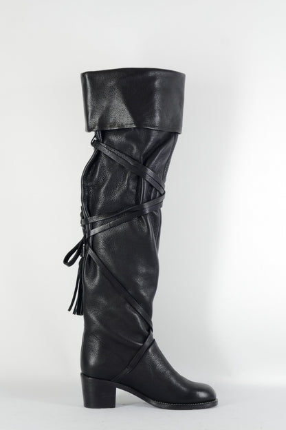 BUUTS See by Chloé Overknees Leder schwarz 224062-5