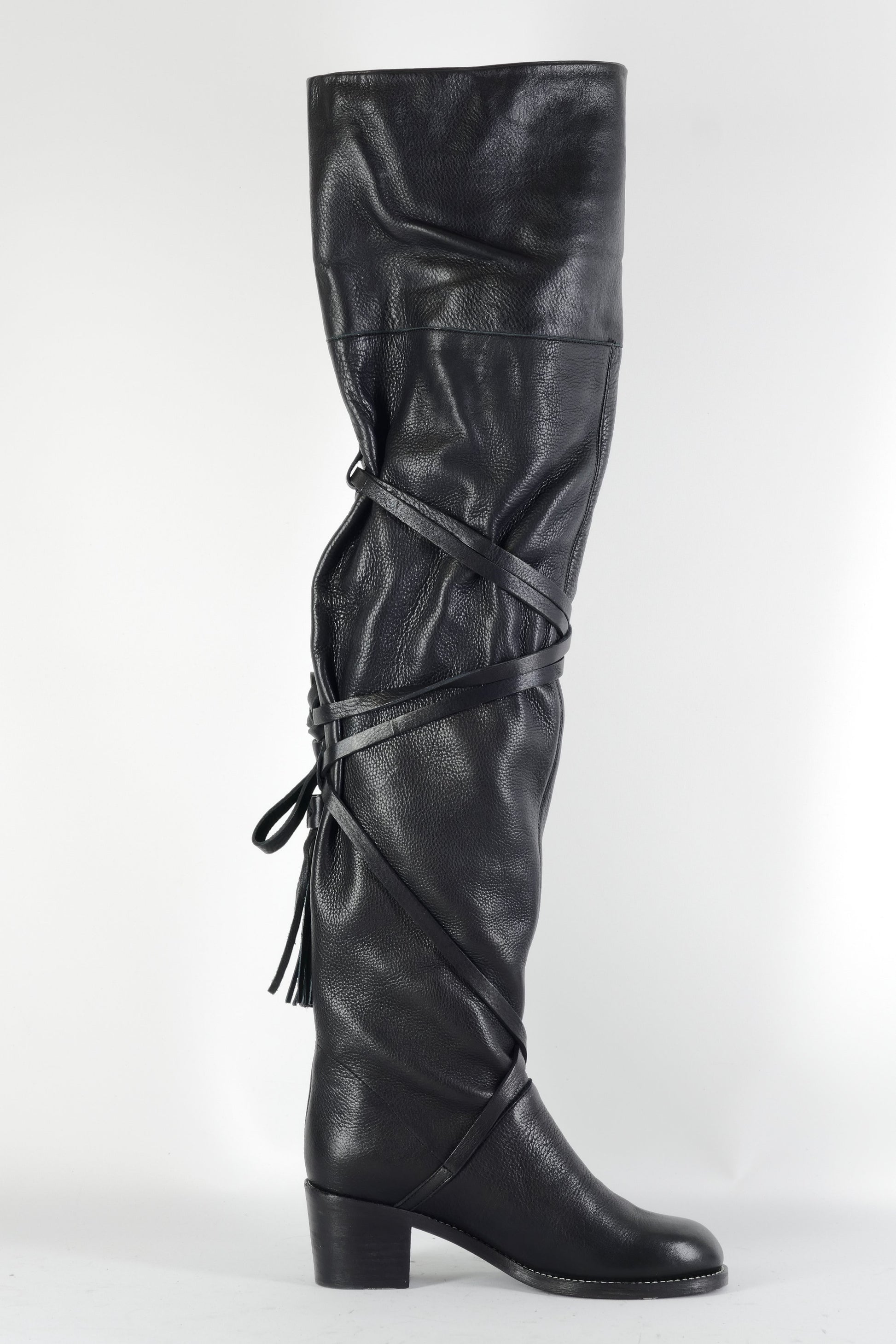 BUUTS See by Chloé Overknees Leder schwarz 224062-6