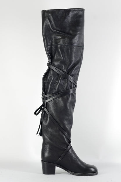 BUUTS See by Chloé Overknees Leder schwarz 224062-6