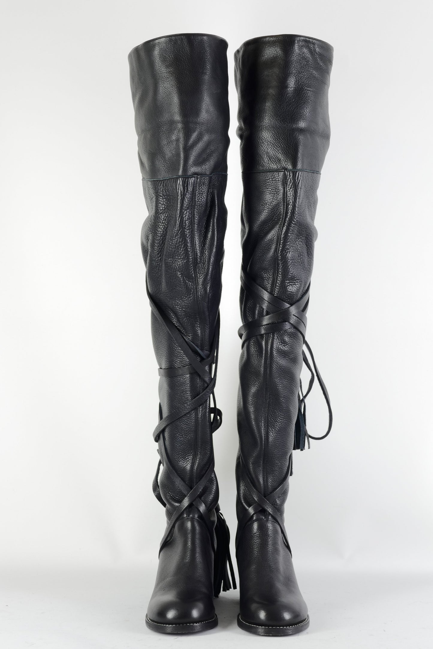BUUTS See by Chloé Overknees Leder schwarz 224062-7