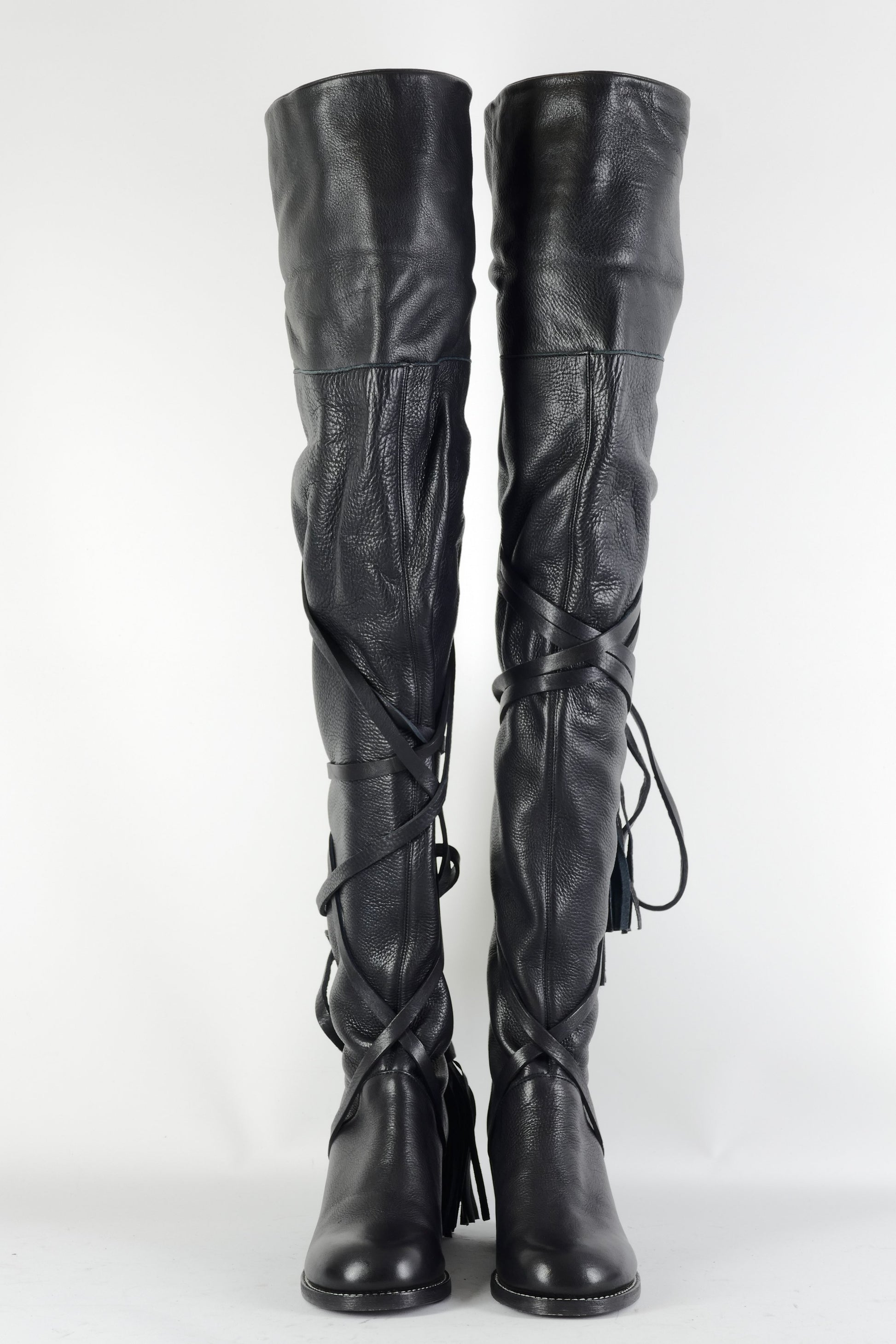 BUUTS See by Chloé Overknees Leder schwarz 224062-7