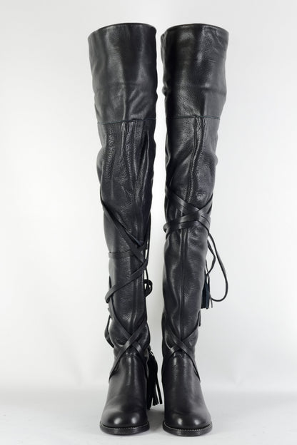 BUUTS See by Chloé Overknees Leder schwarz 224062-7
