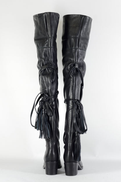 BUUTS See by Chloé Overknees Leder schwarz 224062-8
