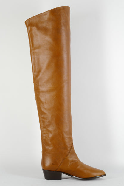 BUUTS Tommy Hilfiger Overknees Leder cognac 224068-3
