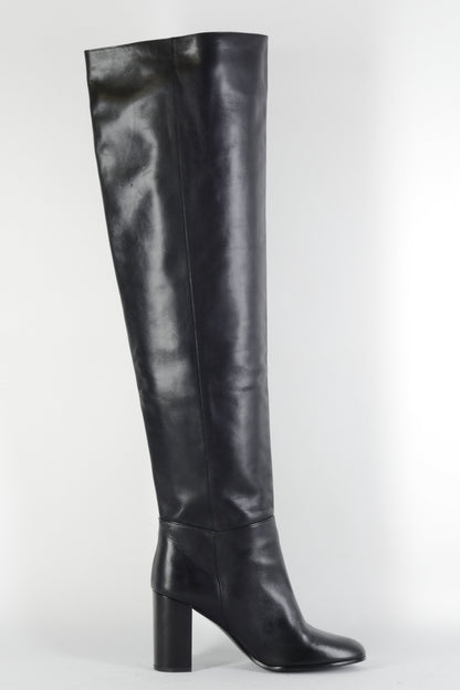 BUUTS Maje Overknees Leder schwarz 224077-3