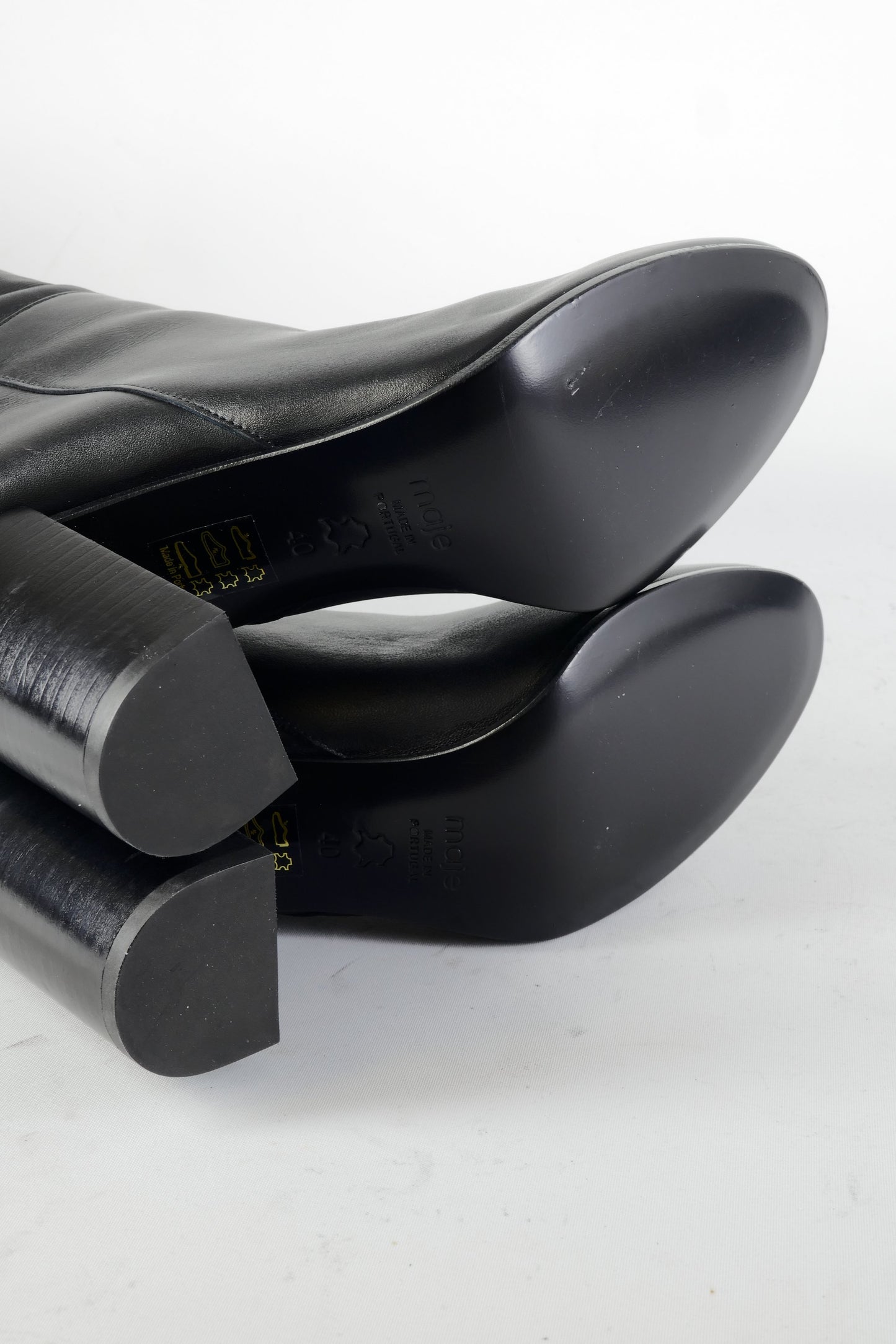 BUUTS Maje Overknees Leder schwarz 224077-8