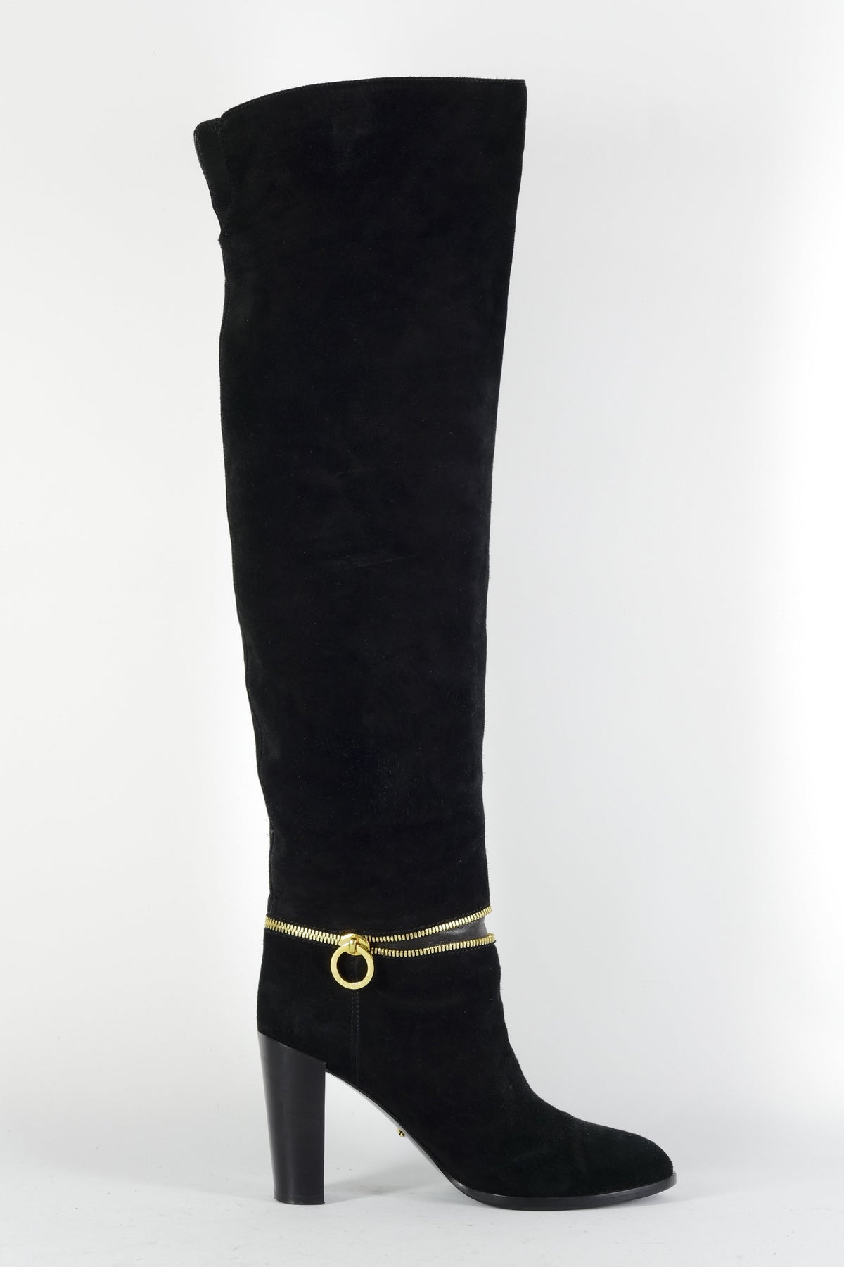 BUUTS Sergio Rossi Hohe Stiefel Wildleder schwarz 224079-3