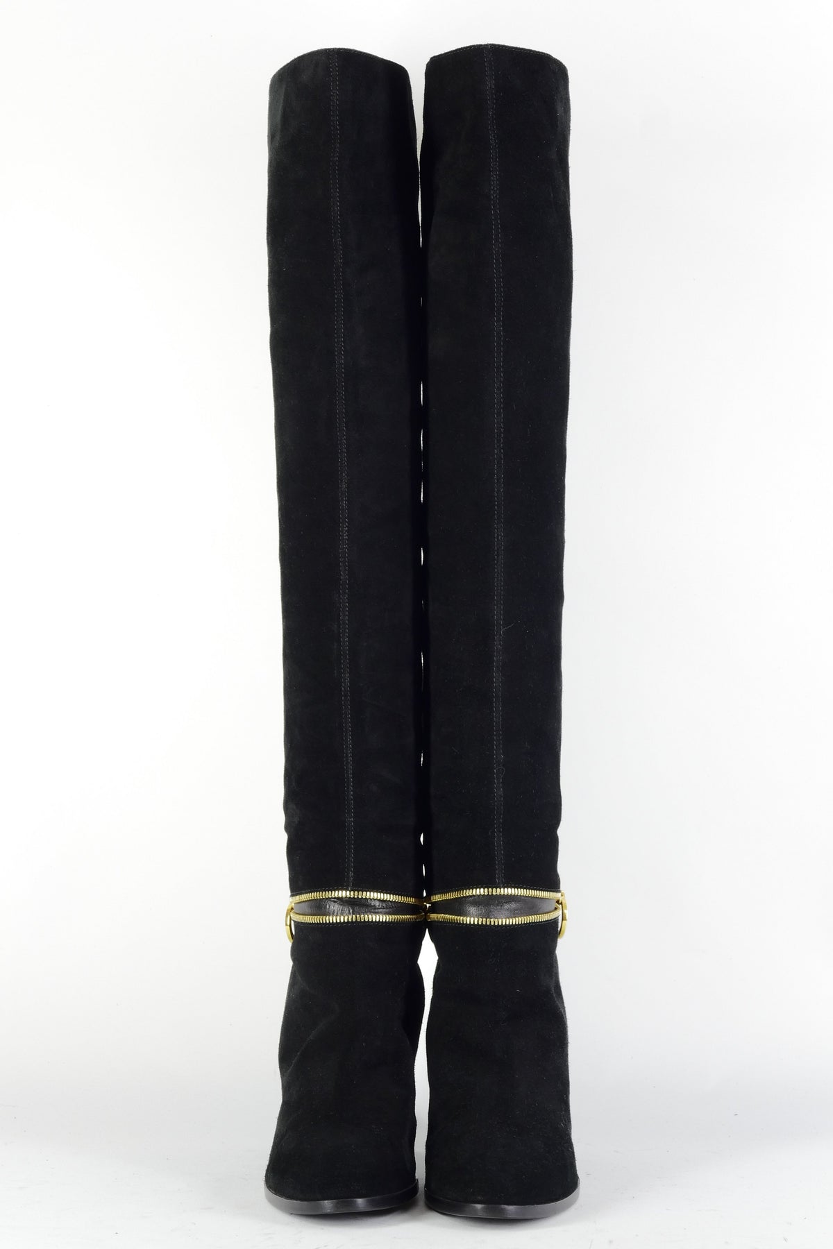 BUUTS Sergio Rossi Hohe Stiefel Wildleder schwarz 224079-4