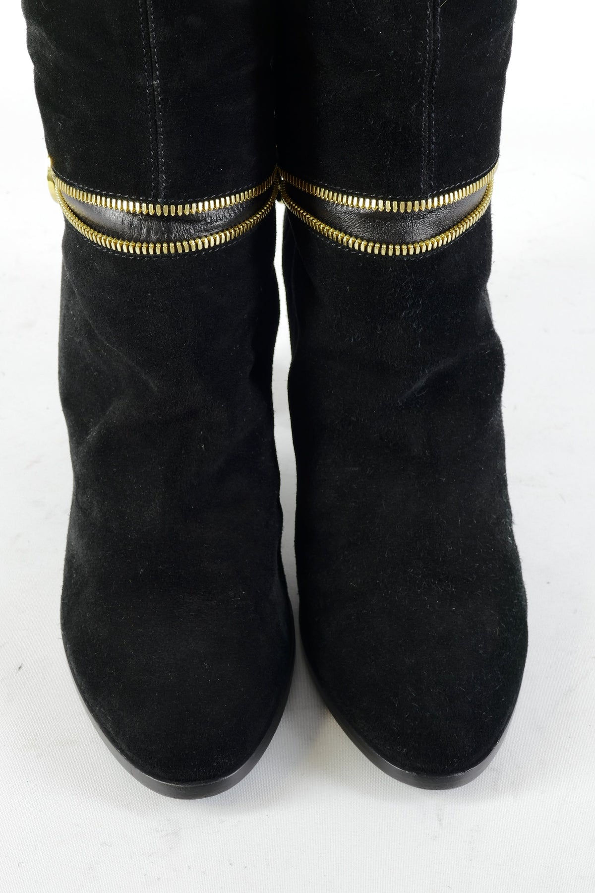BUUTS Sergio Rossi Hohe Stiefel Wildleder schwarz 224079-7