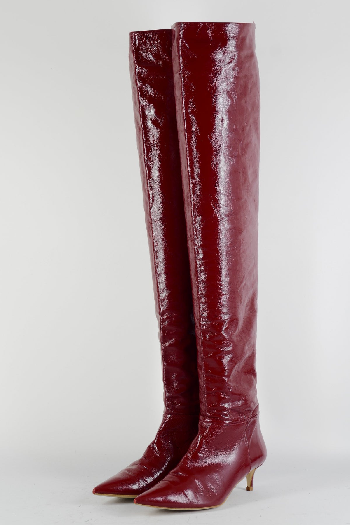 BUUTS Zara Overknees Leder bordeaux 224080-2