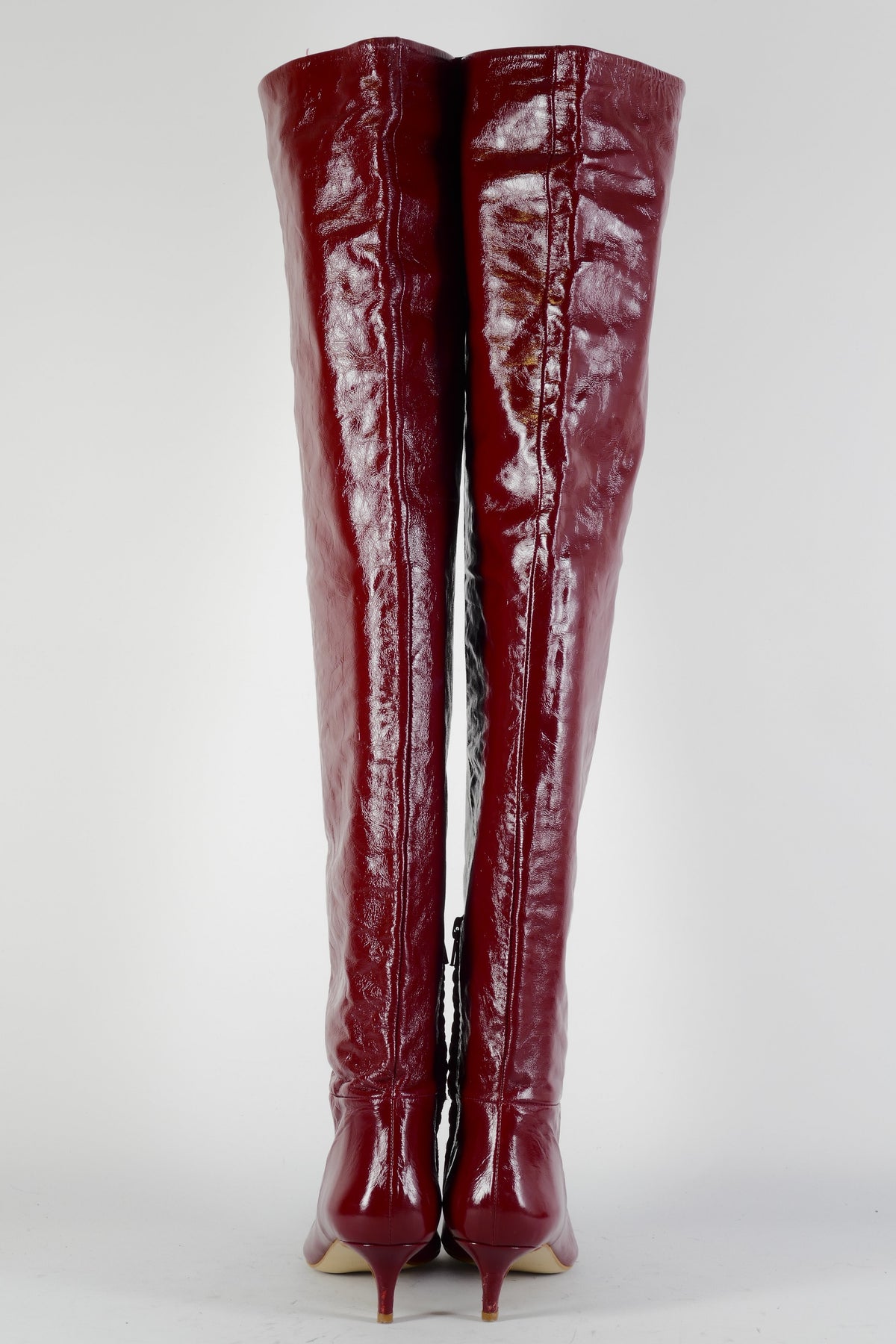 BUUTS Zara Overknees Leder bordeaux 224080-5