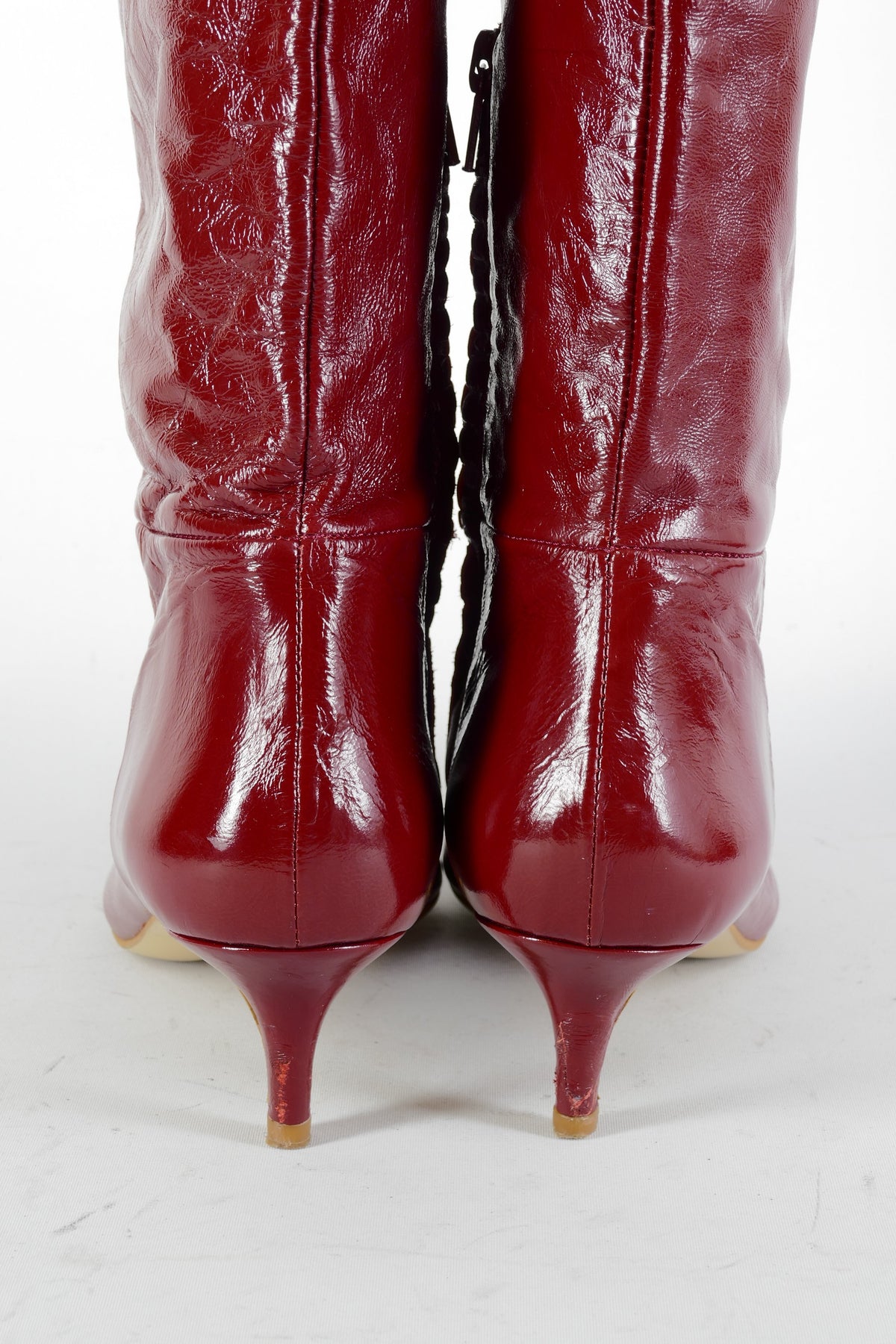 BUUTS Zara Overknees Leder bordeaux 224080-6
