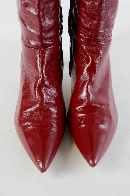 BUUTS Zara Overknees Leder bordeaux 224080-7