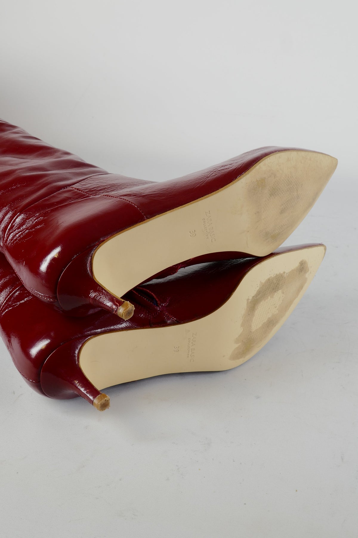 BUUTS Zara Overknees Leder bordeaux 224080-8