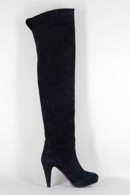 BUUTS L'Amour by Albano Overknees Wildleder schwarz 224082-3