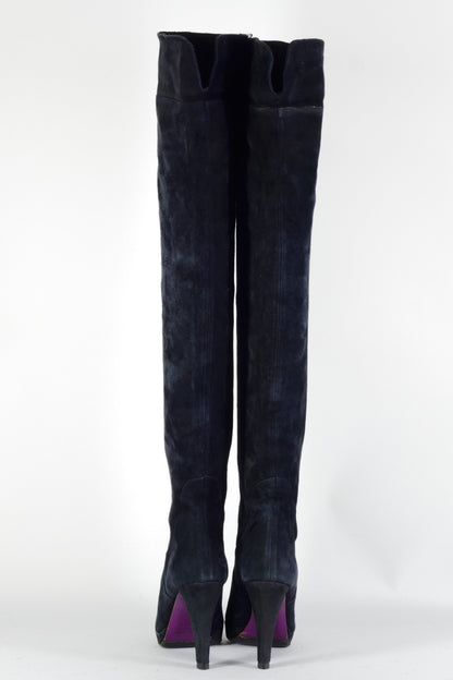 BUUTS L'Amour by Albano Overknees Wildleder schwarz 224082-5