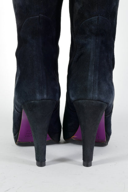 BUUTS L'Amour by Albano Overknees Wildleder schwarz 224082-6