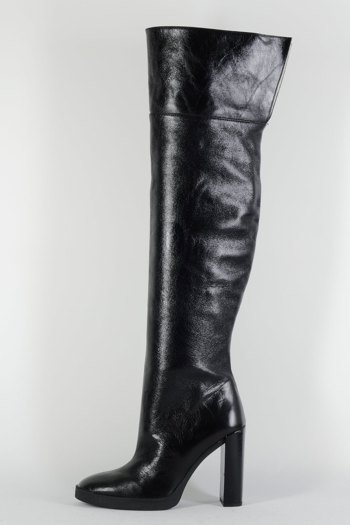 BUUTS Zara Overknees Leder schwarz 224088-1
